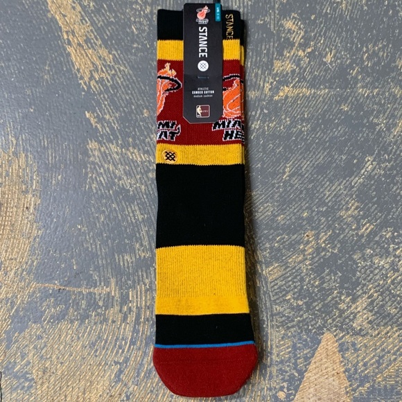 Stance X NBA Miami Heat Combed Cotton Socks - Picture 2 of 5